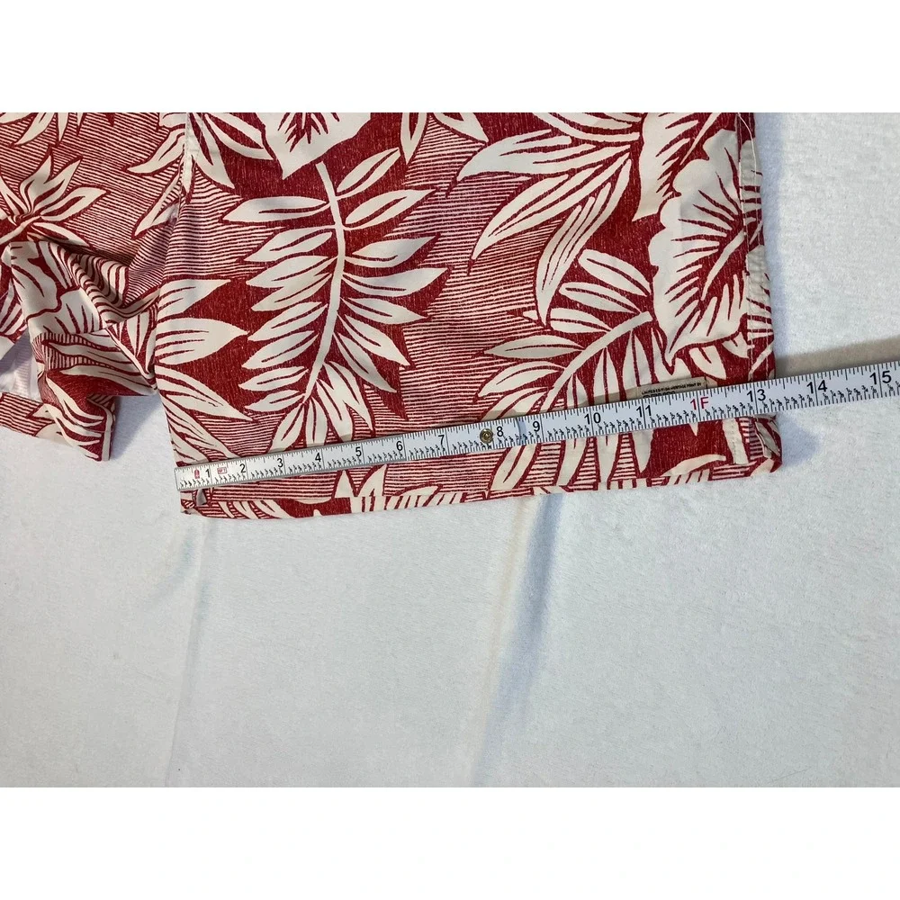 Janie and Jack Reyn Spooner Men XL Kipuka Swim Trunks Red Hawaiian Tropical NWOT